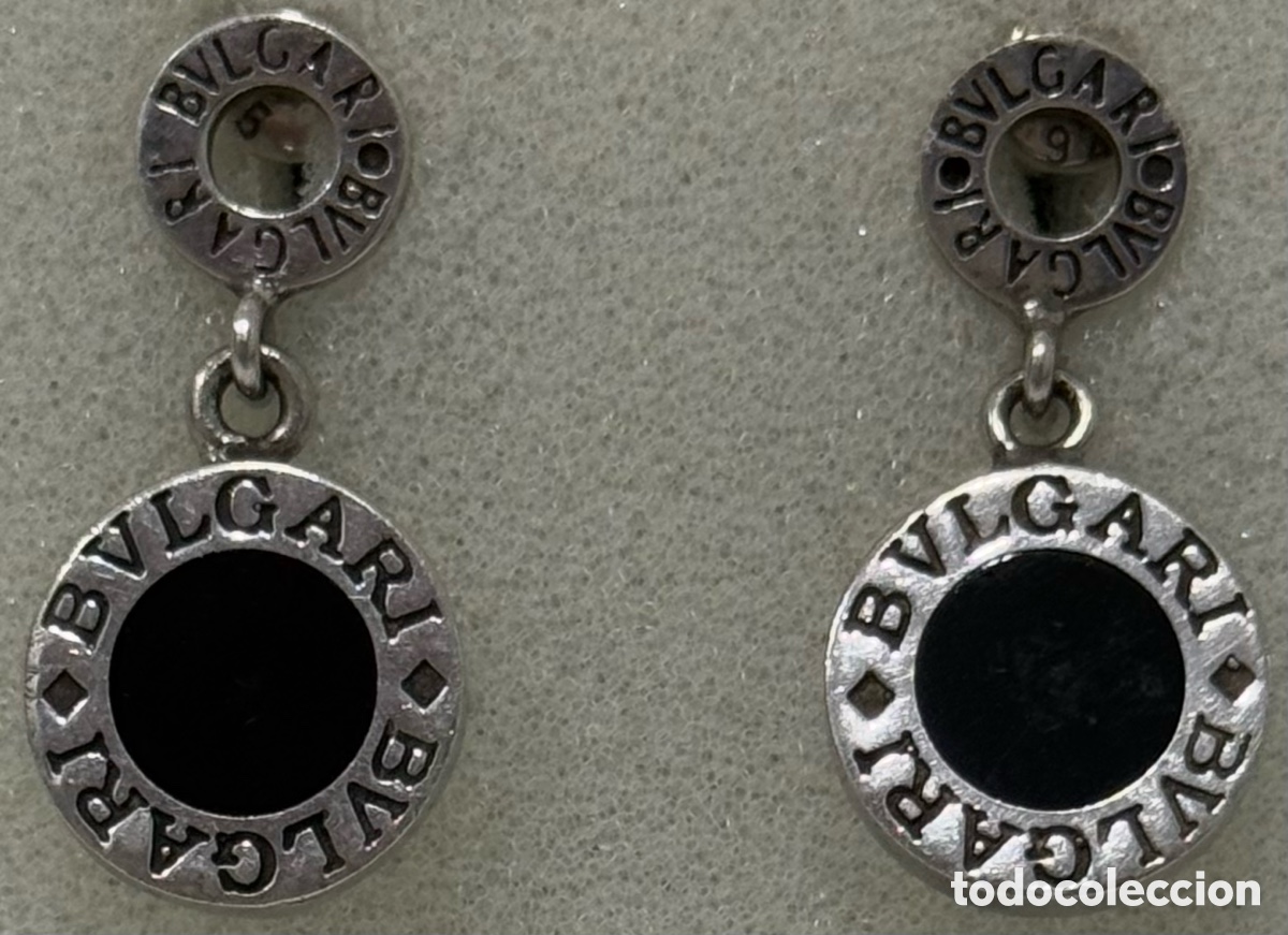 Joyeria: ELEGANTES PENDIENTES BVLGARI PLATA 925 - Foto 2