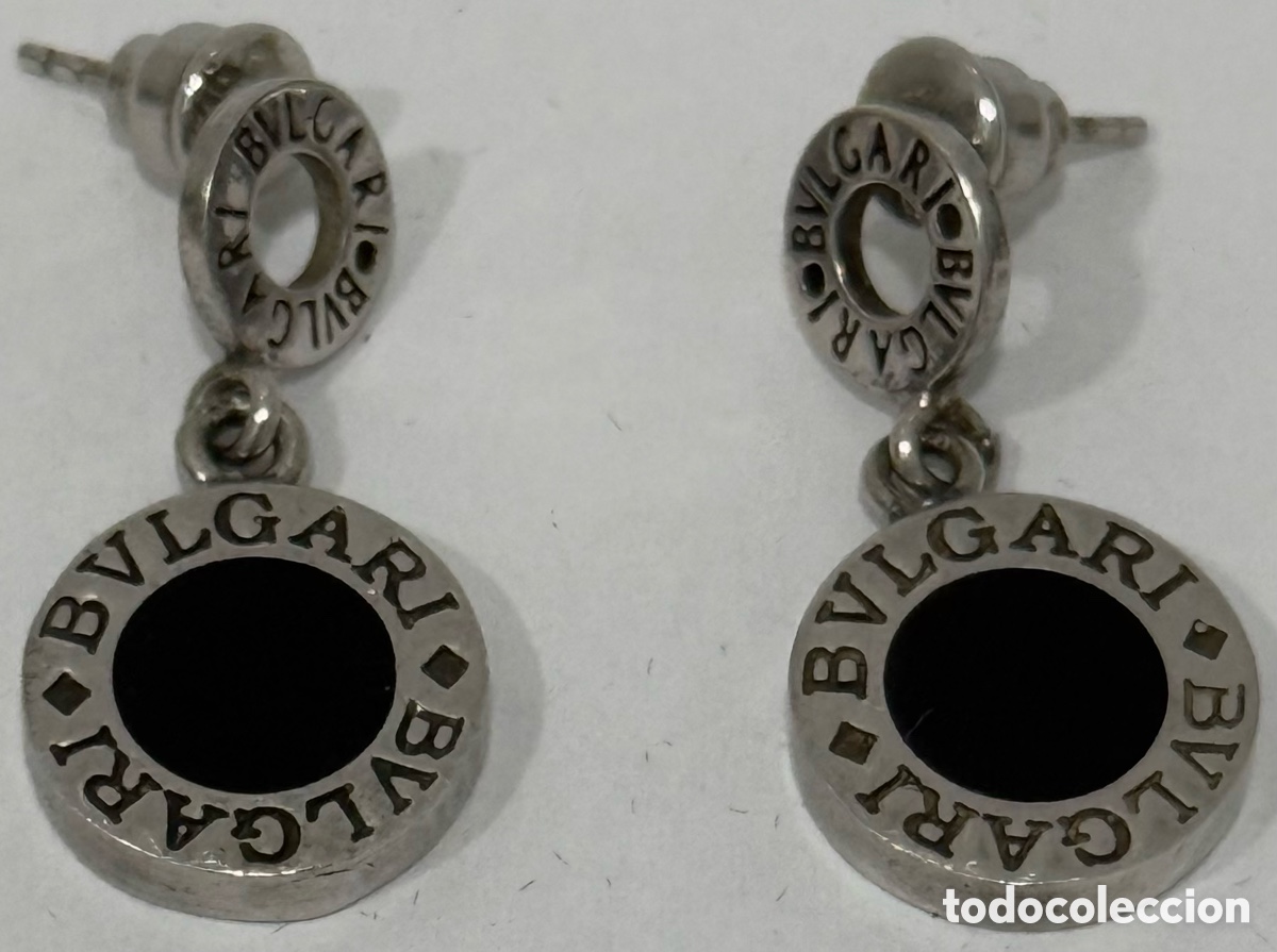 Joyeria: ELEGANTES PENDIENTES BVLGARI PLATA 925 - Foto 3