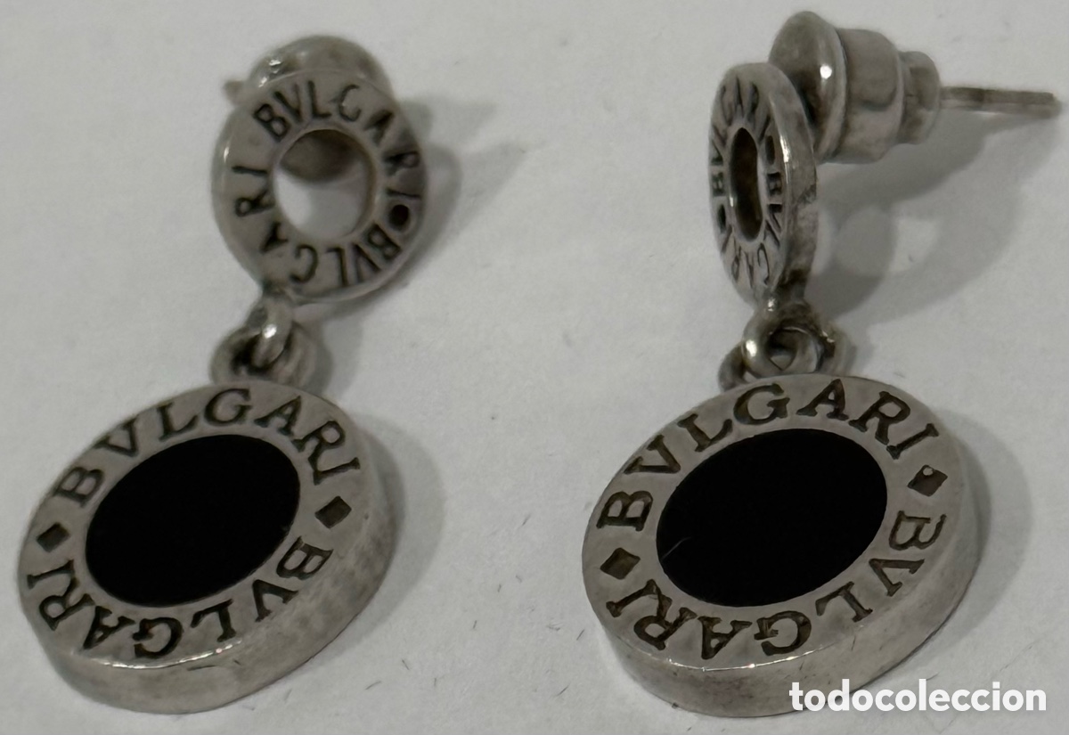 Joyeria: ELEGANTES PENDIENTES BVLGARI PLATA 925 - Foto 4