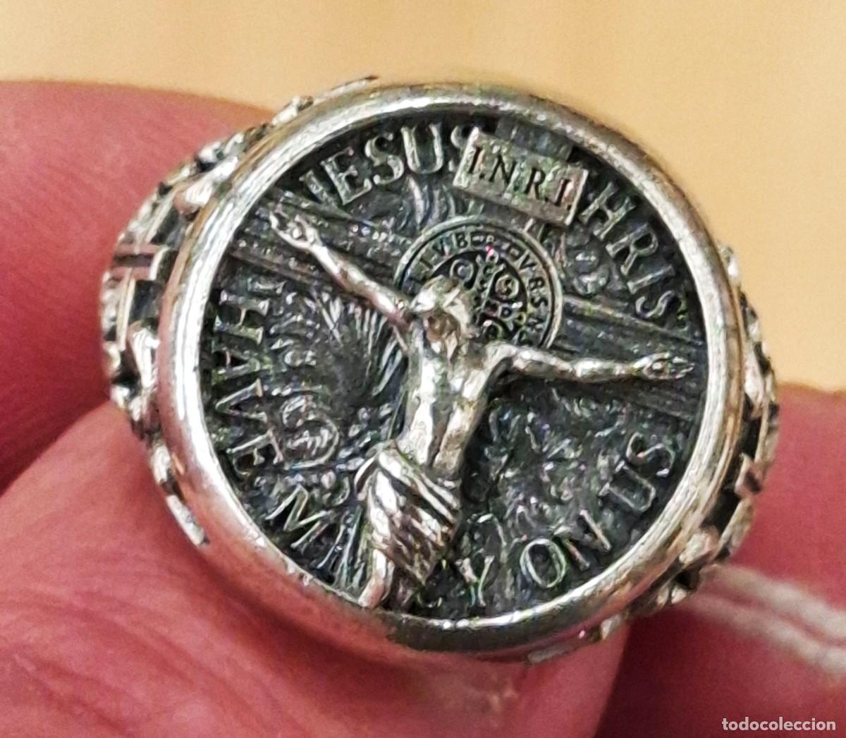 Joyeria: + ANILLO ARTESANAL EN PLATA 925 CON ESCUDO DE CRISTO CRUCIFICADO