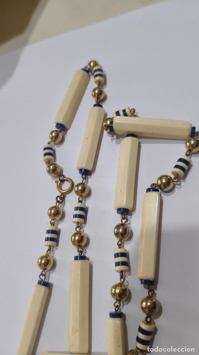 Joyeria: Collier vintage os et laiton