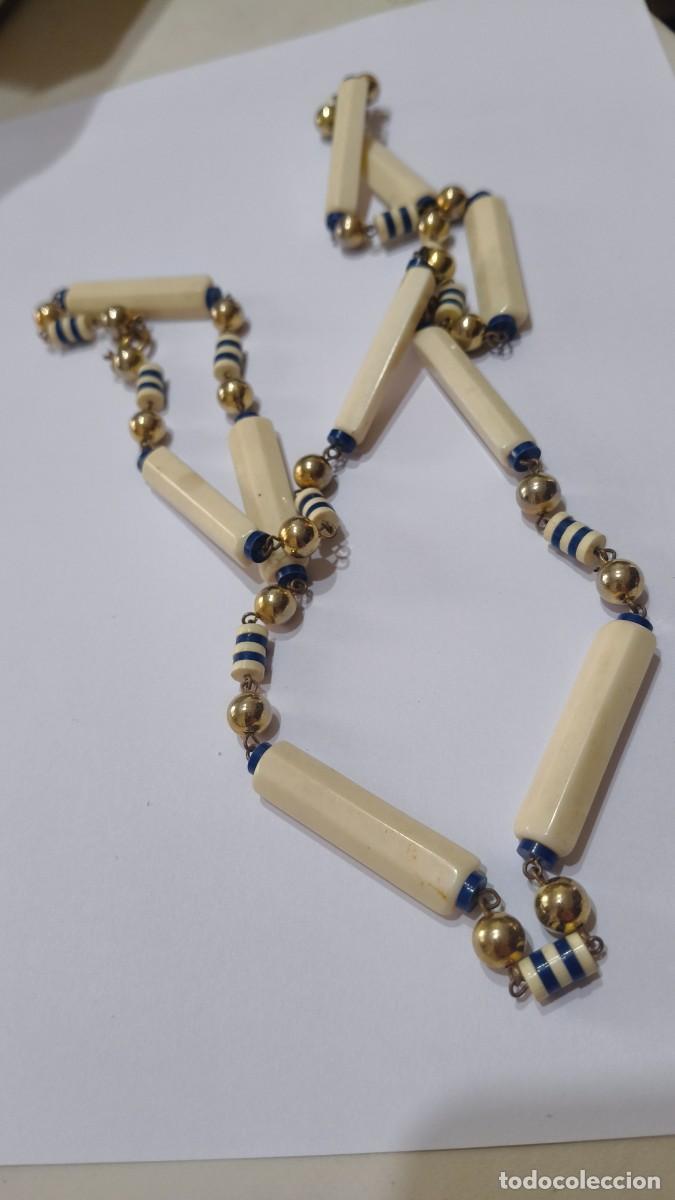 Joyeria: Collier vintage os et laiton - Foto 2