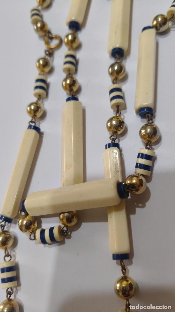 Joyeria: Collier vintage os et laiton - Foto 3