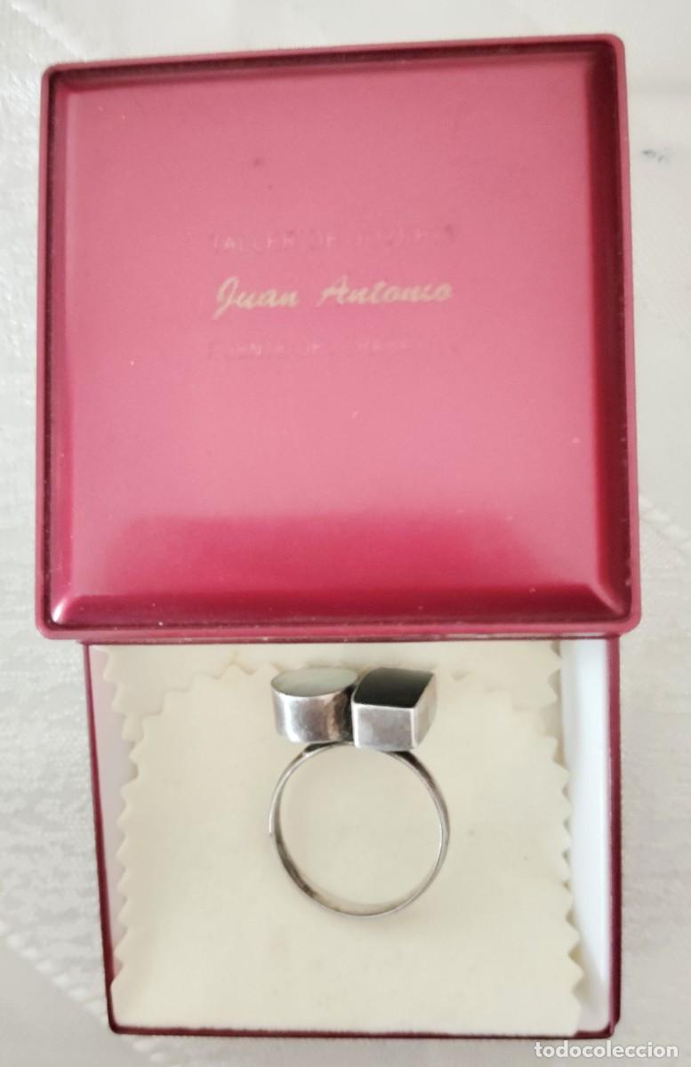 Joyeria: ANILLO PLATA LEY,DOBLE PIEDRA.ARTESANAL,VINTAGE.ADAPTABLE