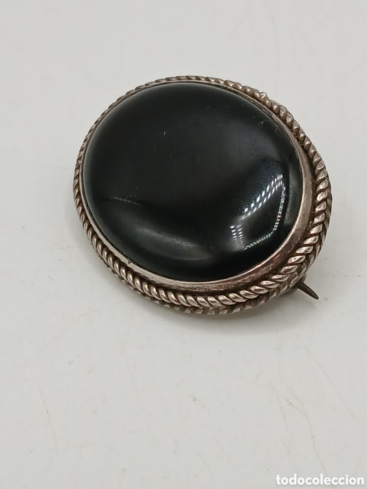 Joyeria: Broche plata 925mls y onix negro - Foto 2