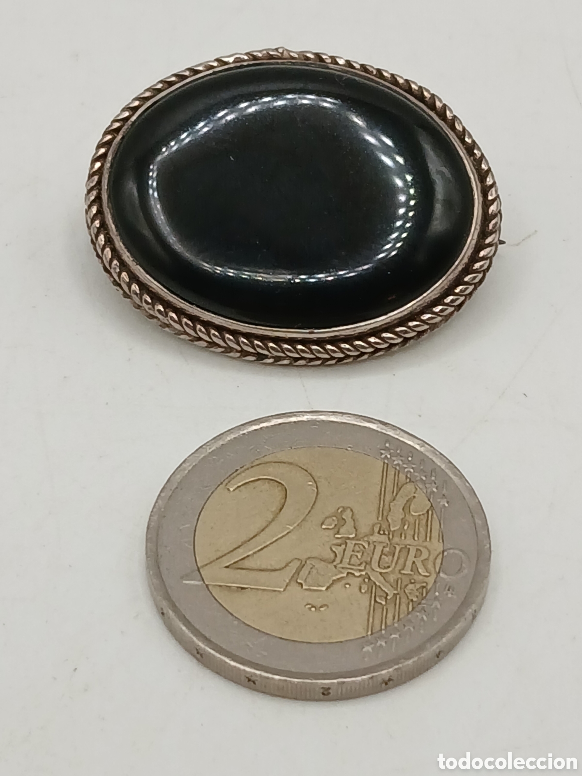 Joyeria: Broche plata 925mls y onix negro - Foto 3