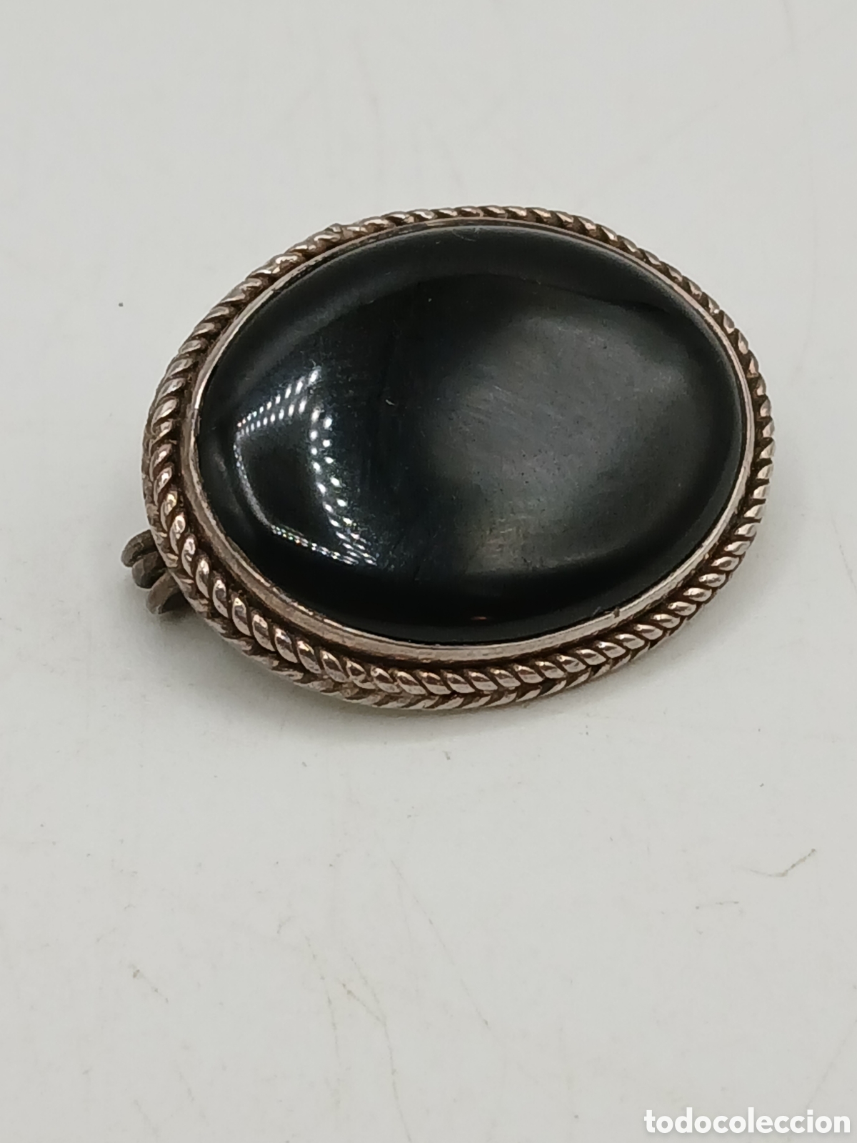 Joyeria: Broche plata 925mls y onix negro
