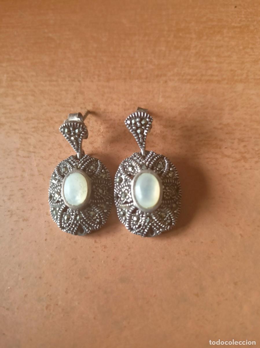 Joyeria: Par de pendientes filigrana plata vintage