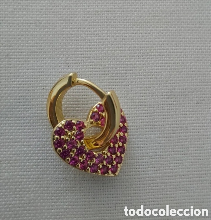 Joyeria: Pendientes coraz&oacute;n de color rosa - Foto 4