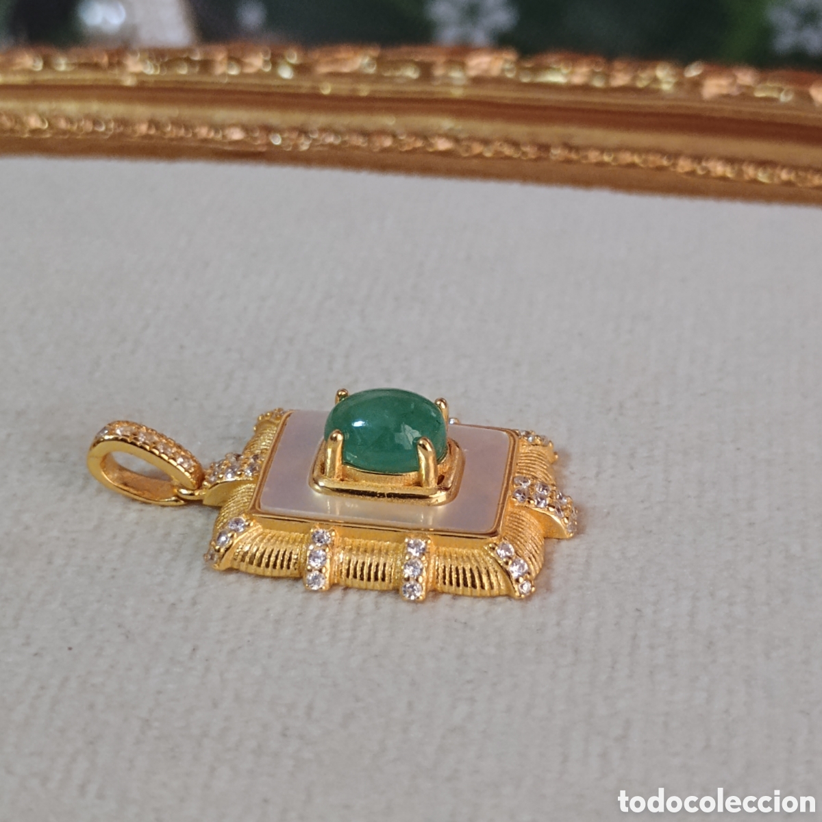 Joyeria: Colgante de plata Esmeralda y Caparaz&oacute;n - Foto 2