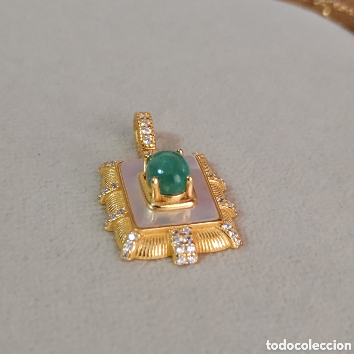 Joyeria: Colgante de plata Esmeralda y Caparaz&oacute;n - Foto 3
