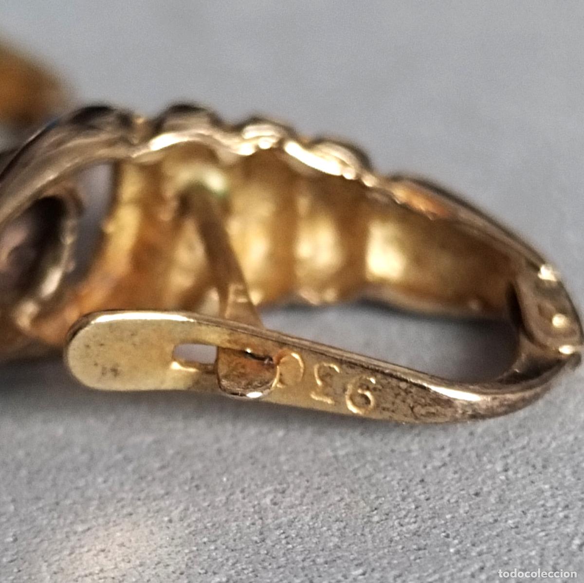Joyeria: Pendientes de plata de ley, y ba&ntilde;o de oro, cierre de pala catal&aacute;n. - Foto 4