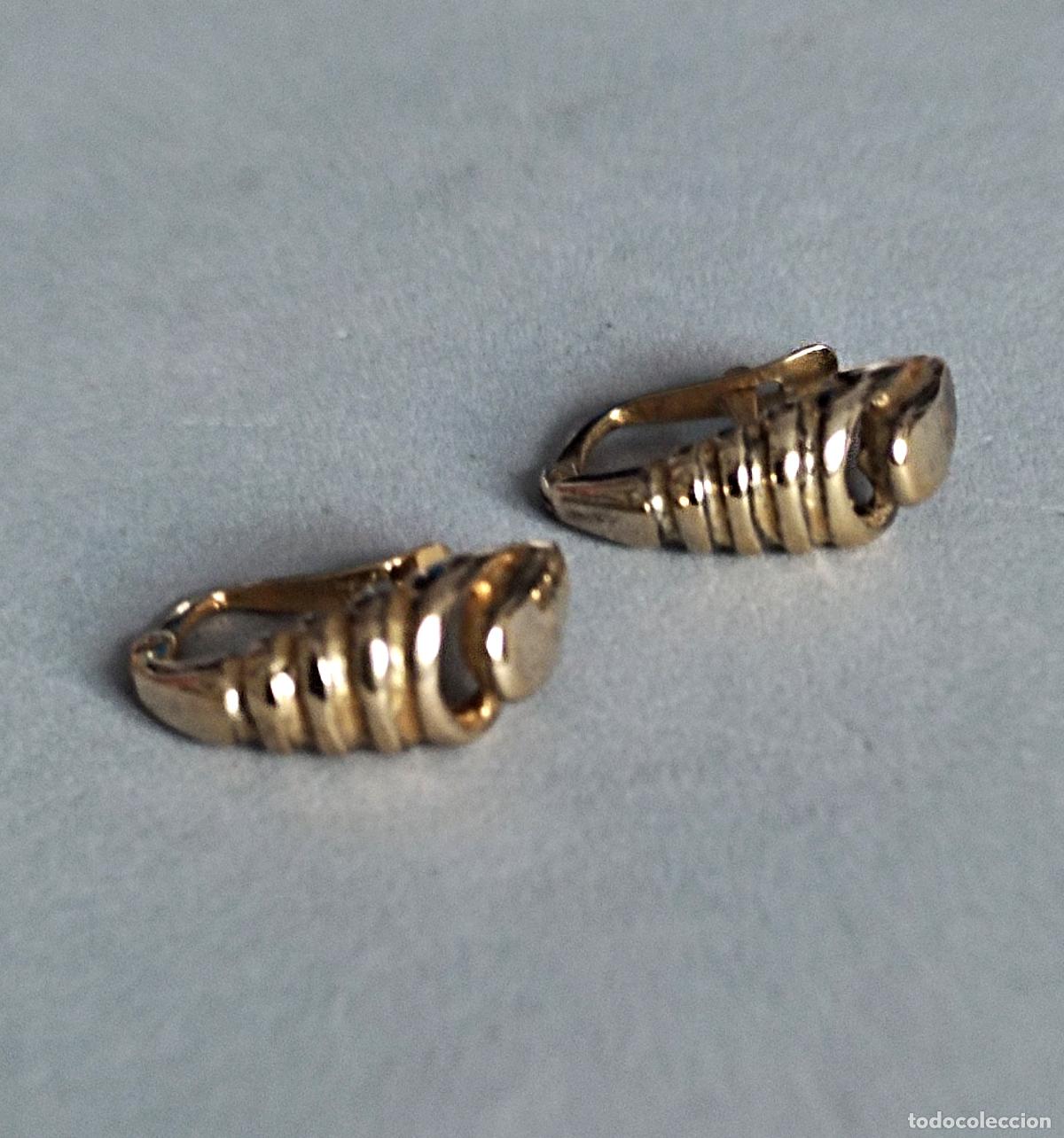 Joyeria: Pendientes de plata de ley, y ba&ntilde;o de oro, cierre de pala catal&aacute;n. - Foto 6