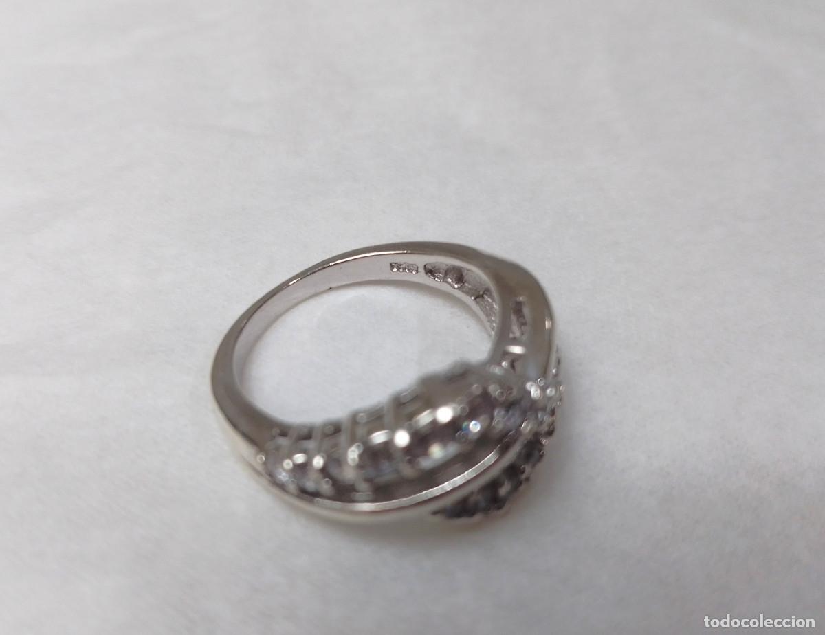 Joyeria: Anillo de plata de ley con circonitas - Talla 11 - Foto 4