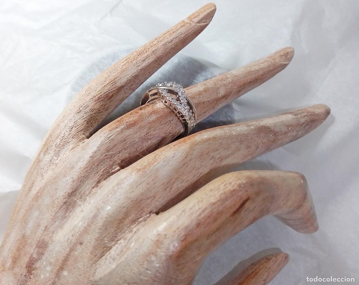 Joyeria: Anillo de plata de ley con circonitas - Talla 11 - Foto 5