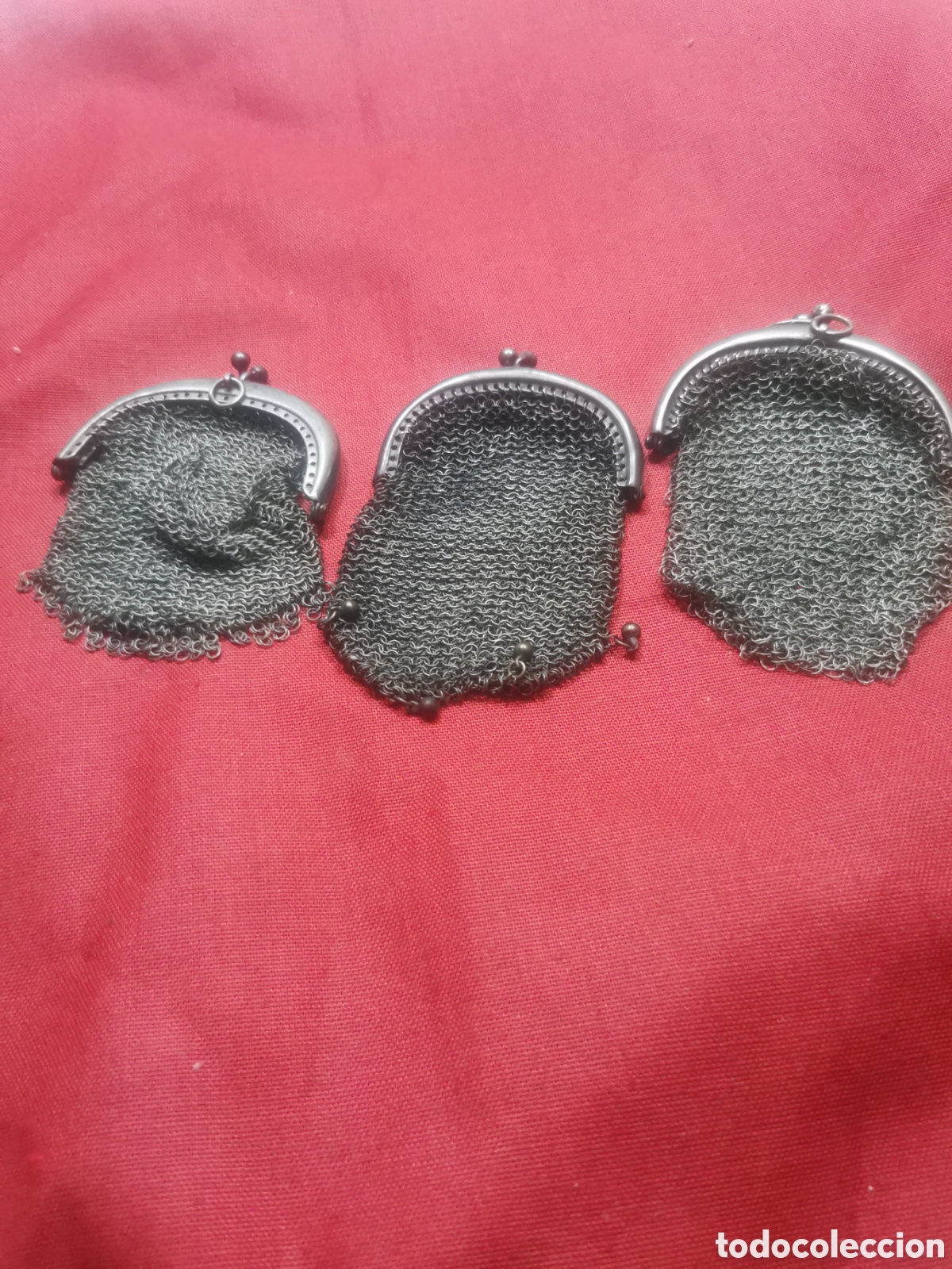 Joyeria: 3 monederos plata peso total 95 gr condiciones aceptables