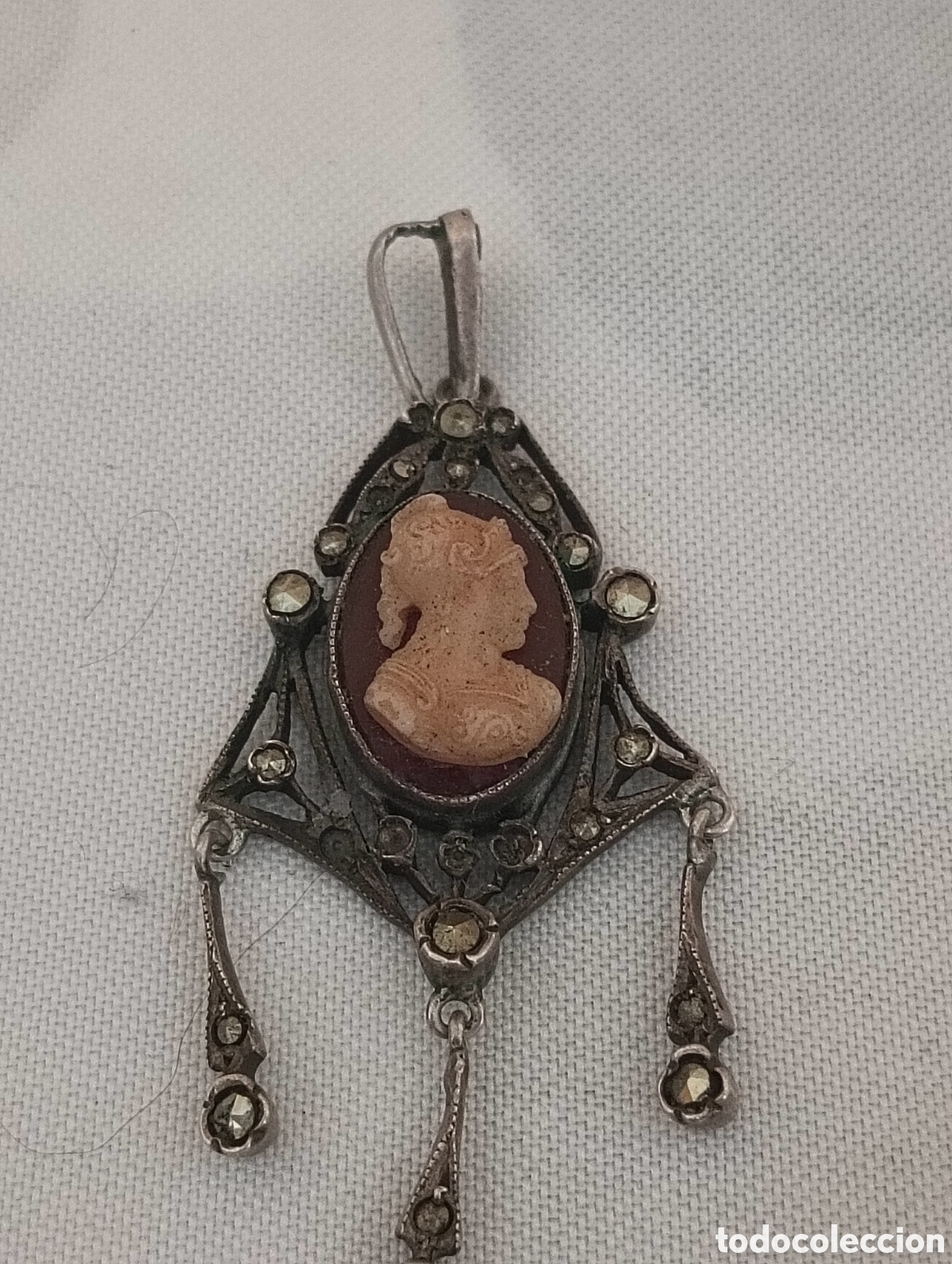 Joyeria: Antiguo colgante de plata