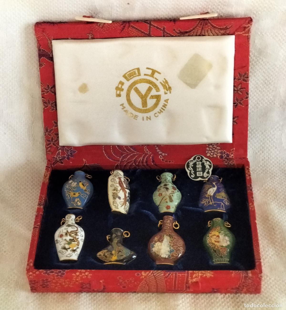Joyeria: CONJUNTO DE 8 C0LGANTES CLOISONN&Eacute; (CHINA)