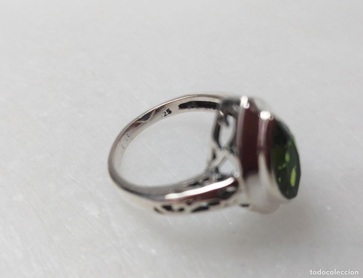 Joyeria: ANILLO (TALLA 14) DE PLATA DE LEY CON OLIVINA - Foto 9