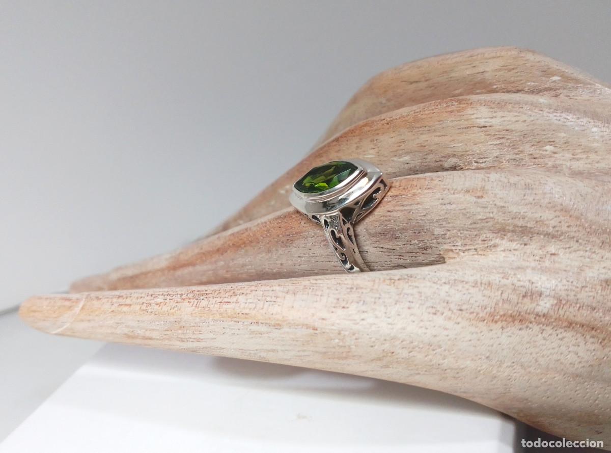 Joyeria: ANILLO (TALLA 14) DE PLATA DE LEY CON OLIVINA - Foto 8