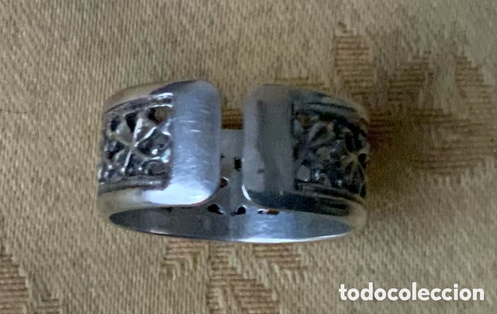 Joyeria: ANTIGUO ANILLO DE PLATA CALADO - Foto 3