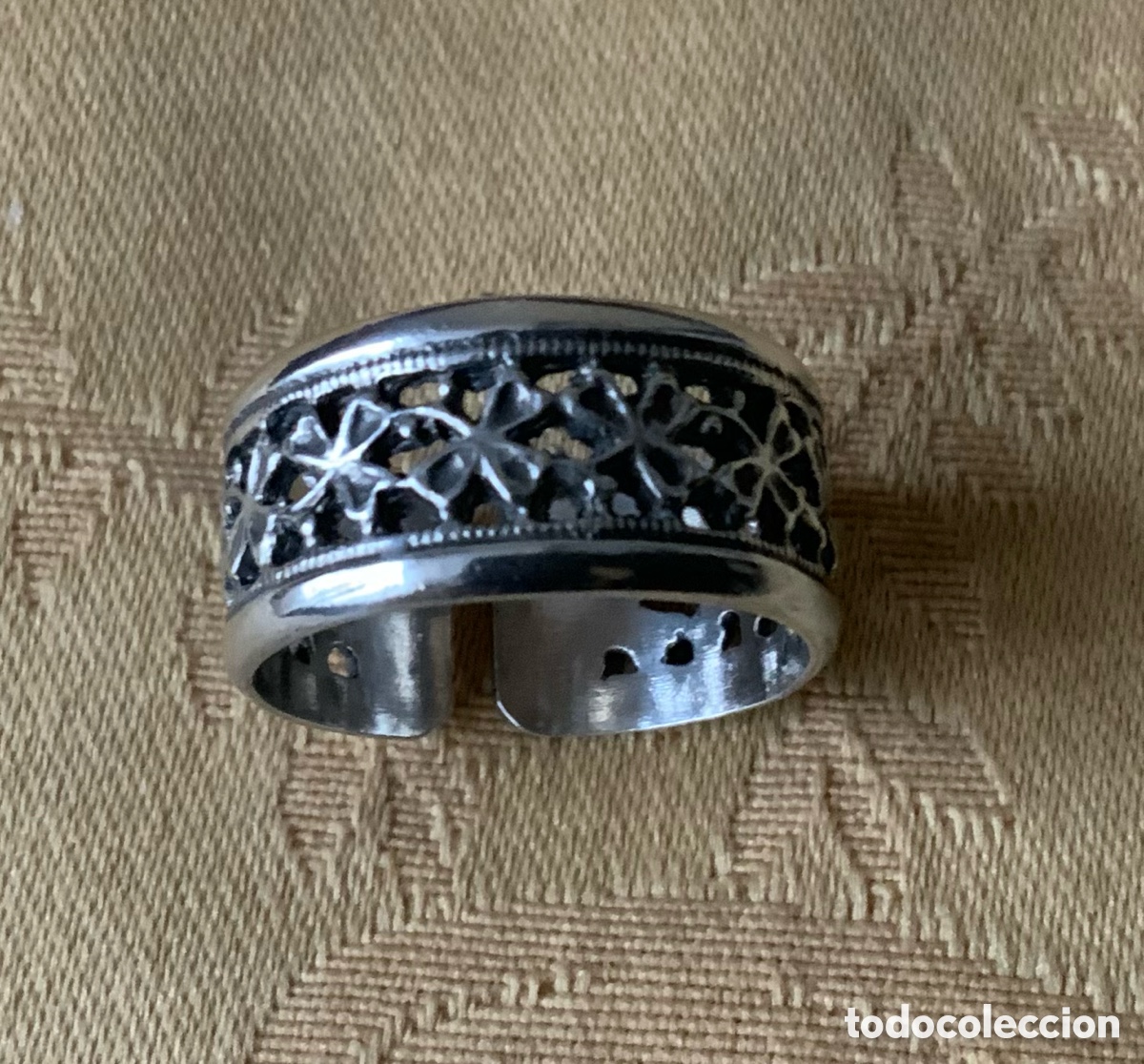 Joyeria: ANTIGUO ANILLO DE PLATA CALADO - Foto 11