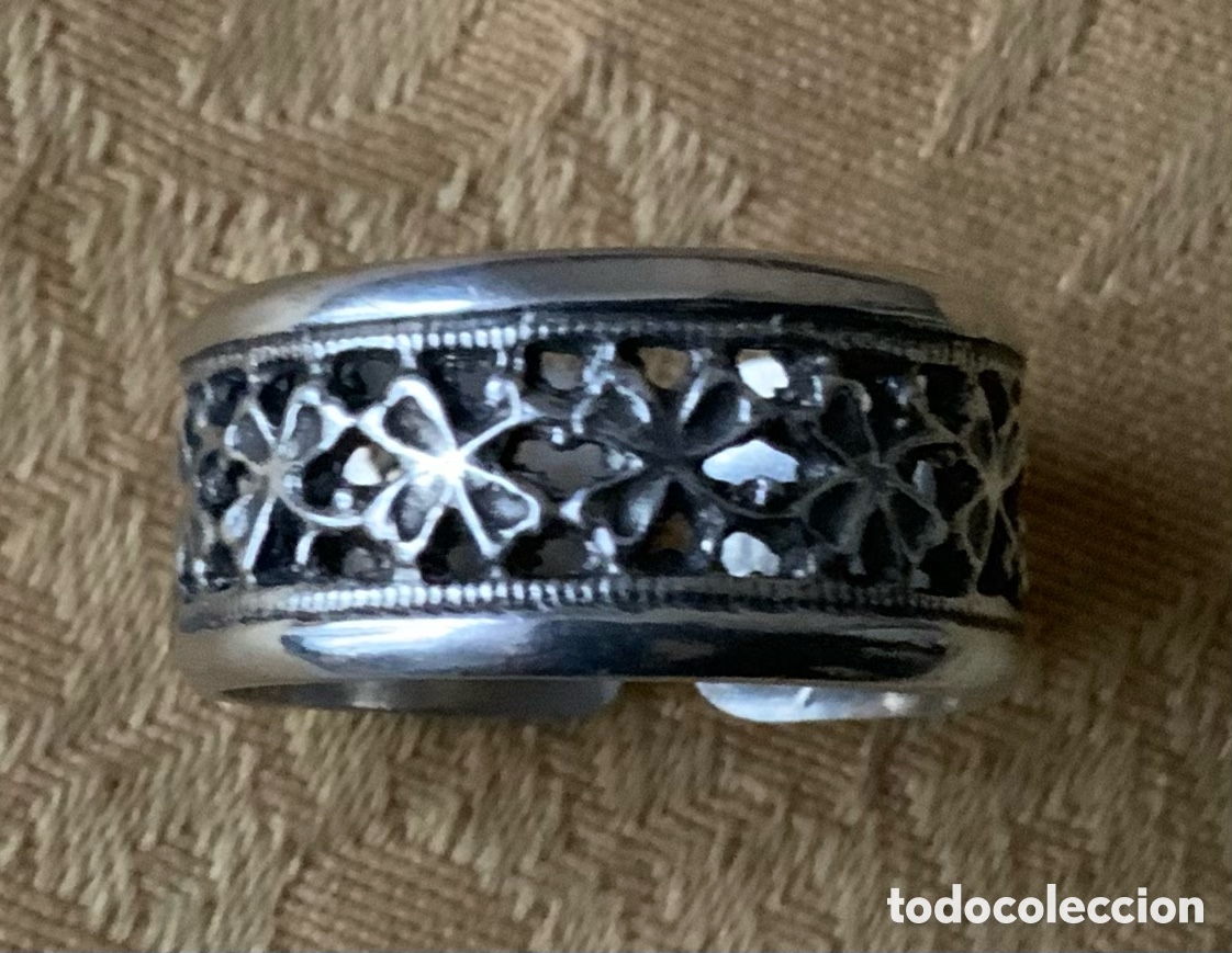 Joyeria: ANTIGUO ANILLO DE PLATA CALADO - Foto 12