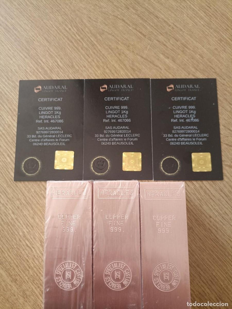 Joyeria: lingotes de cobre 3 kilos