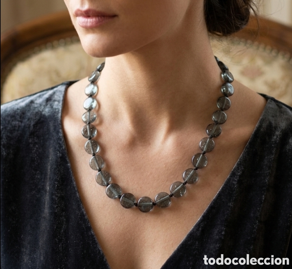 Joyeria: Murano &rdquo;Fum&eacute;&rdquo; Exclusivo Vintage Dise&ntilde;o Disco/Moned