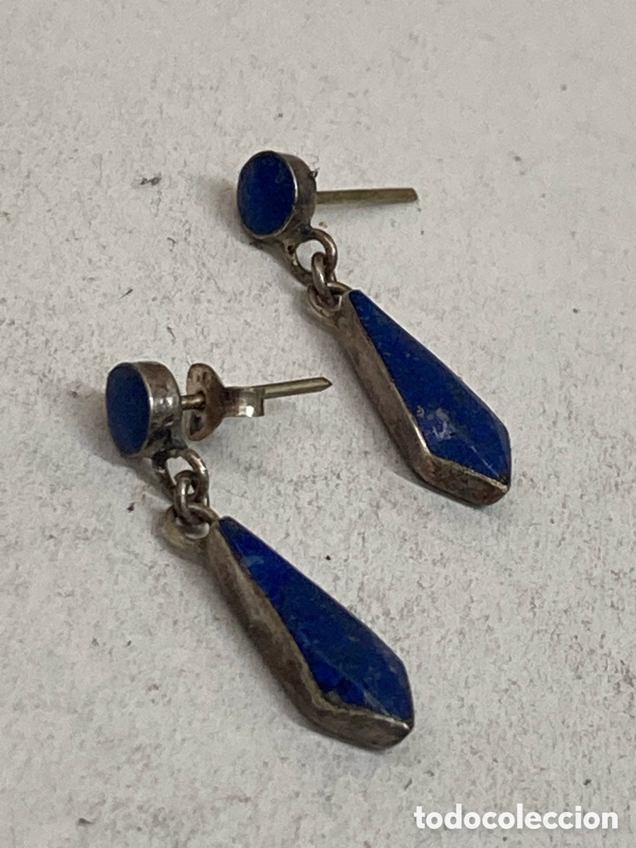 Joyeria: Pendientes de plata lapisl&aacute;zuli P459