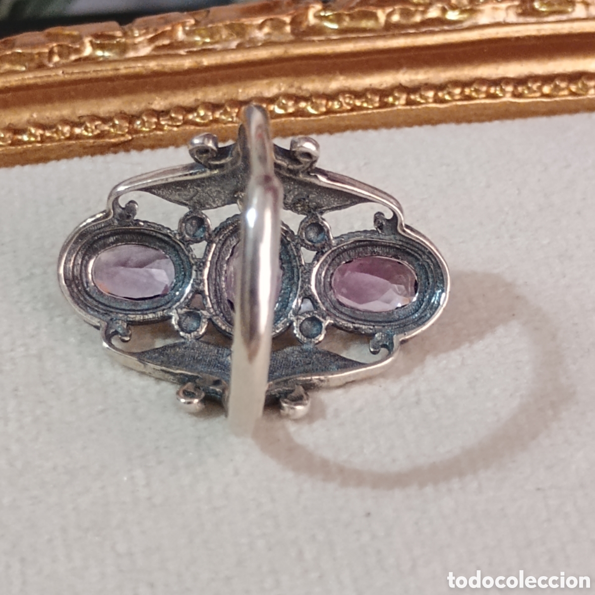 Joyeria: Anillo de plata vintage con Amatista - Foto 4
