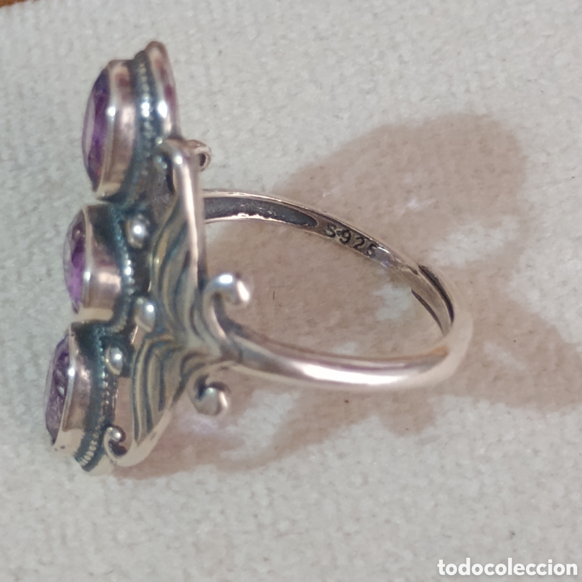 Joyeria: Anillo de plata vintage con Amatista - Foto 5