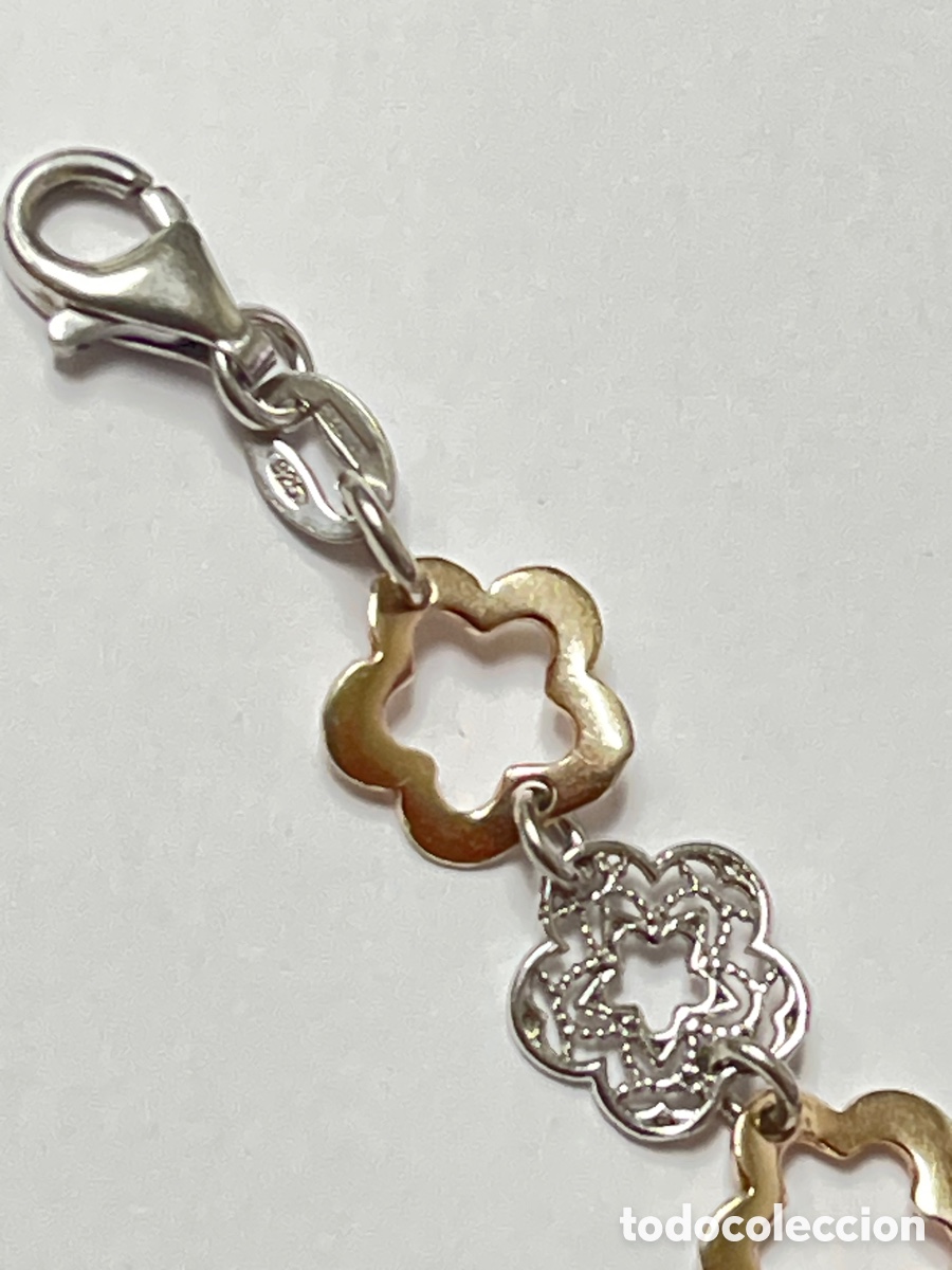 Joyeria: Pulsera de plata bicolor / Pul308 - Foto 4