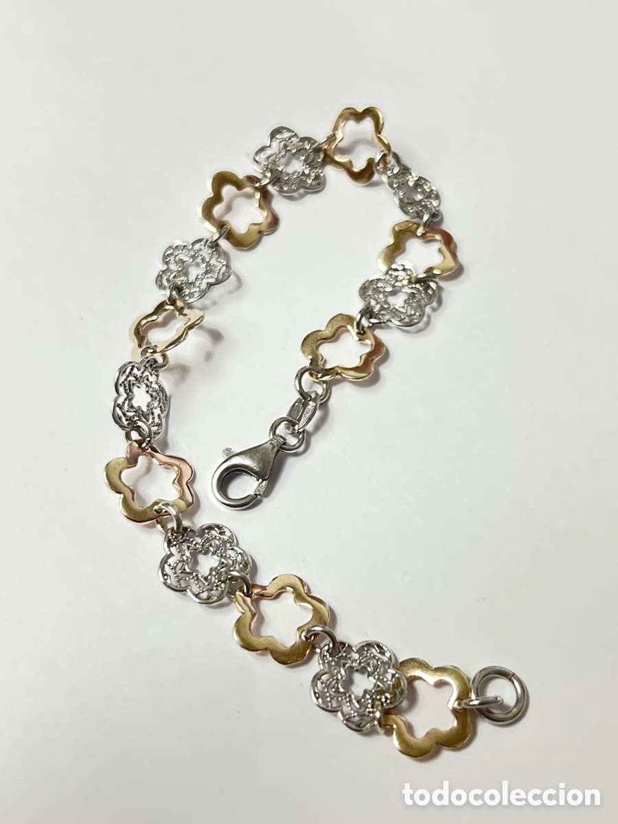 Joyeria: Pulsera de plata bicolor / Pul308