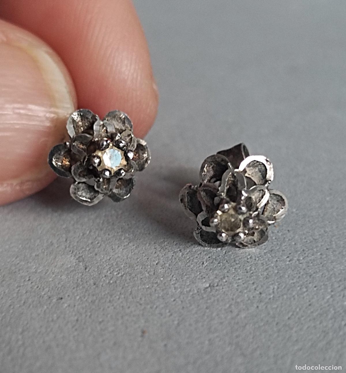 Joyeria: Pendientes de plata de ley, cierre de presi&oacute;n.