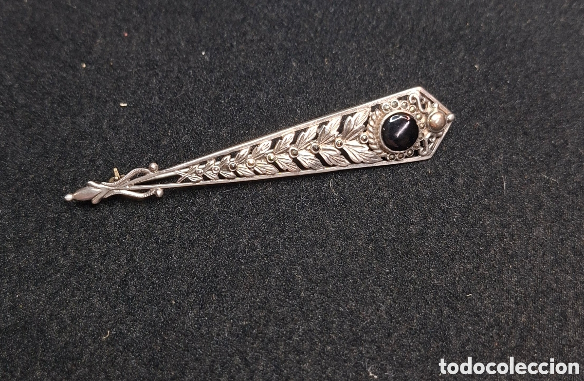 Joyeria: Broche Plata Antiguo con piedra central. - Foto 4