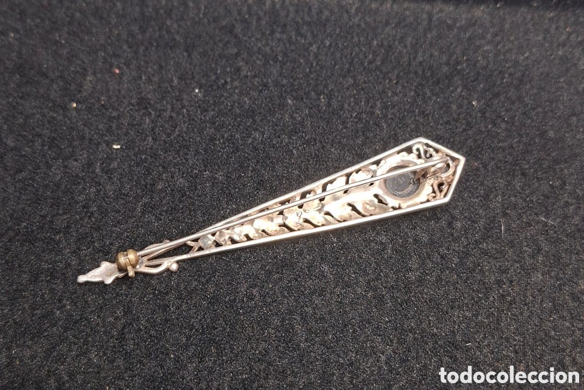 Joyeria: Broche Plata Antiguo con piedra central. - Foto 5