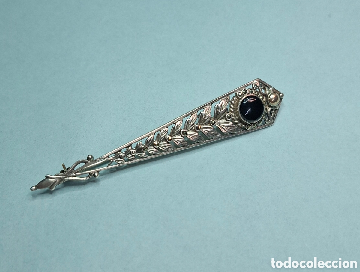 Joyeria: Broche Plata Antiguo con piedra central. - Foto 7