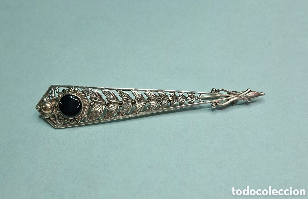 Joyeria: Broche Plata Antiguo con piedra central. - Foto 8