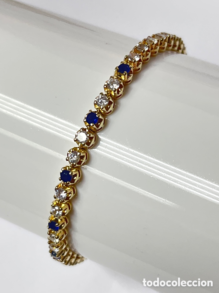 Joaillerie: PULSERA RIVIERE DE PLATA CHAPADA DE ORO Y CIRCONITAS /Pul306
