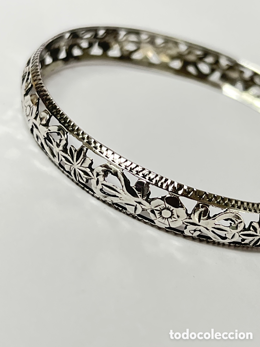 Joyeria: Pulsera r&iacute;gida de plata /Pul306 - Foto 2