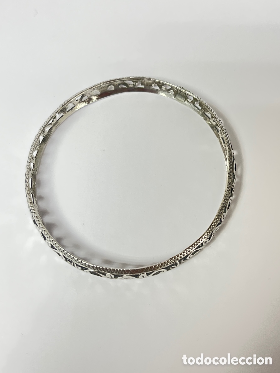 Joyeria: Pulsera r&iacute;gida de plata /Pul306 - Foto 3