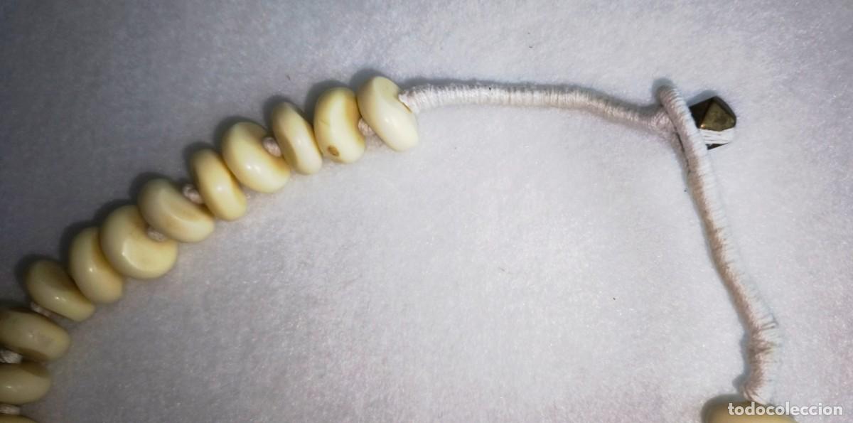 Joyeria: CUENTAS DE HUESO DE CAMELLO BLANCO NIGERIANO EN FORMA DE PLATILLO. - Foto 3