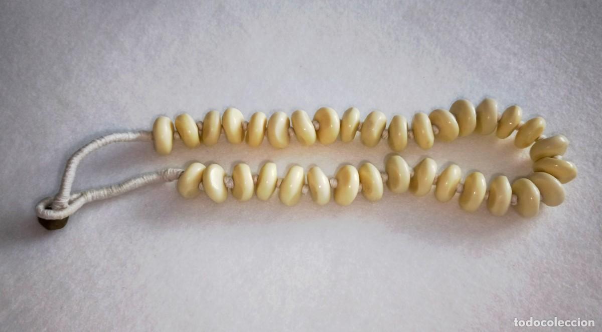 Joyeria: CUENTAS DE HUESO DE CAMELLO BLANCO NIGERIANO EN FORMA DE PLATILLO. - Foto 5