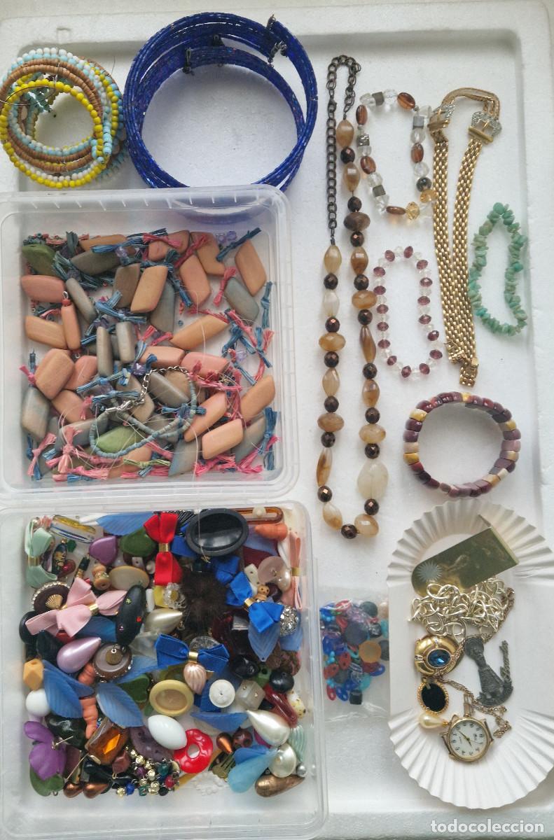 Joyeria: LOTE ABALORIOS BISUTERIA. VER FOTOS. PARA MONTAJES DE BISUTERIA.