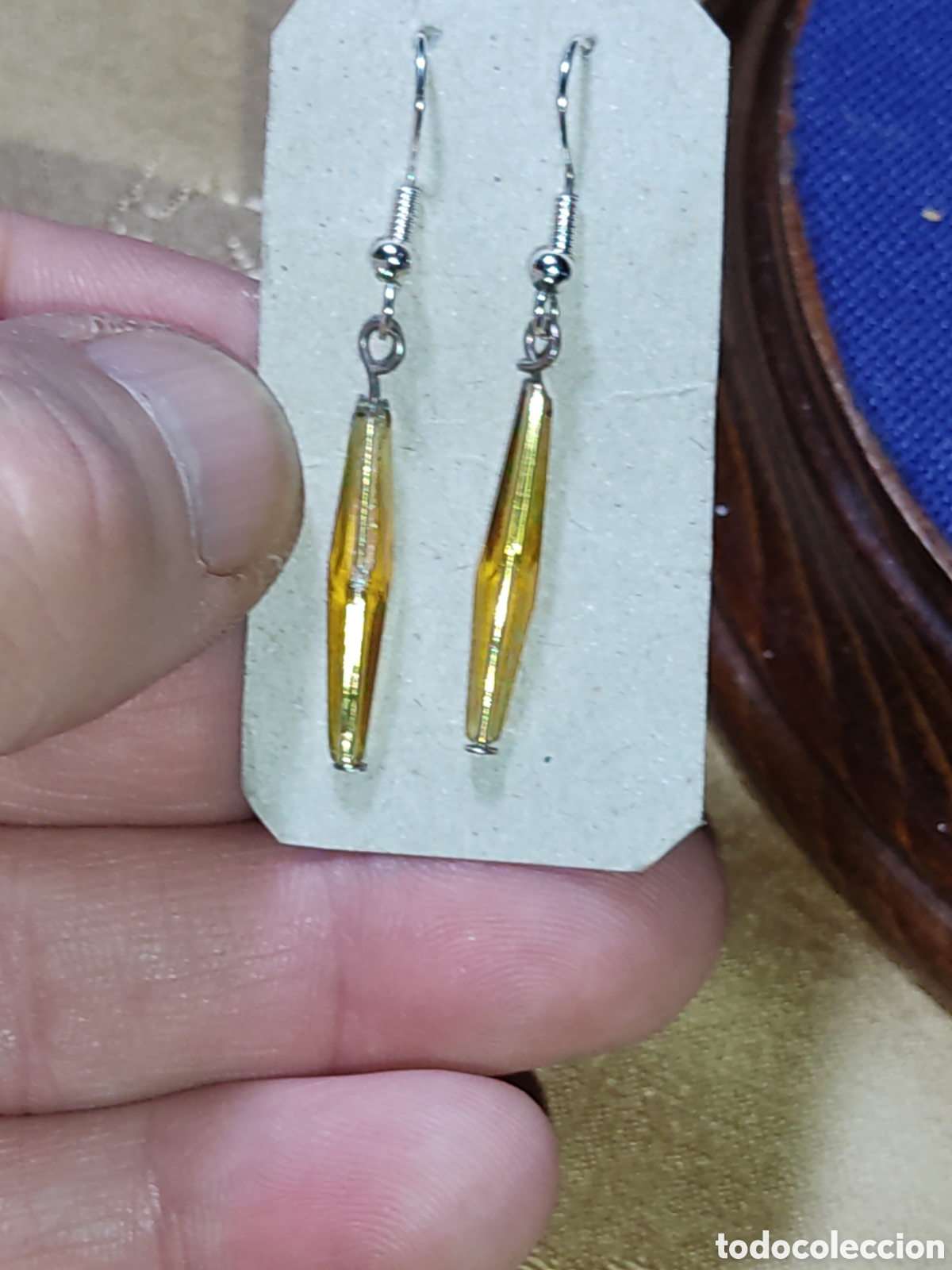 Joyeria: Finos pendientes de cristal.Vintage.