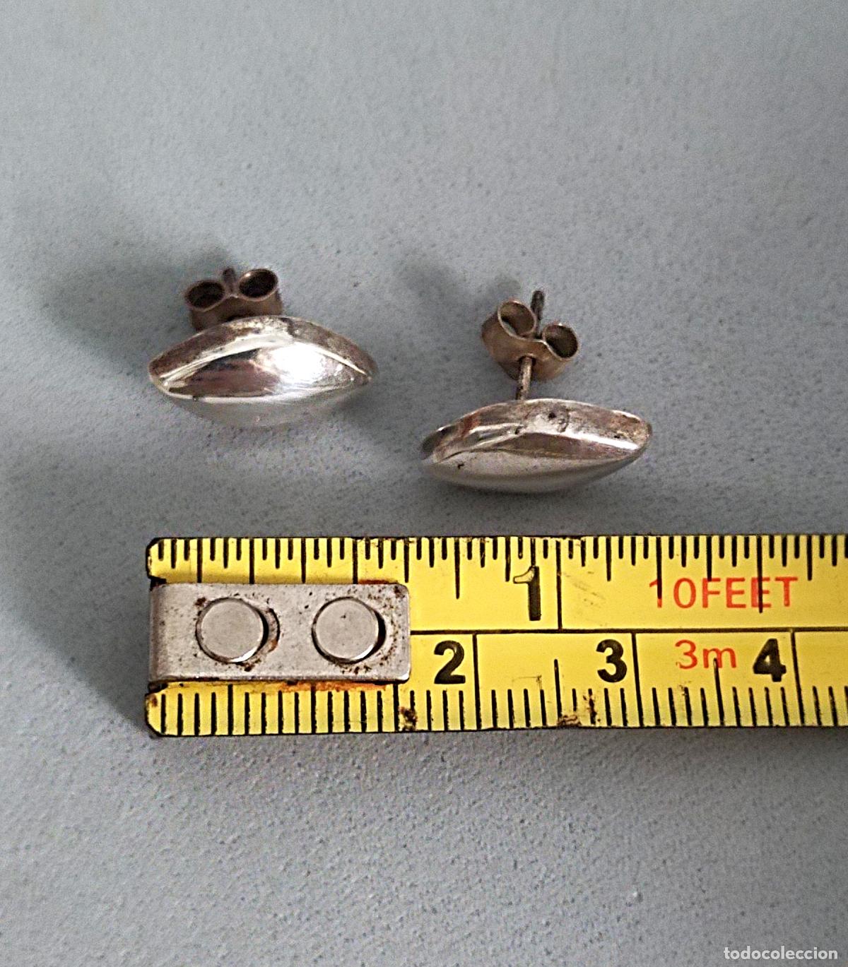 Joyeria: Pendientes de plata de ley, contrastada, cierre de presi&oacute;n. - Foto 2