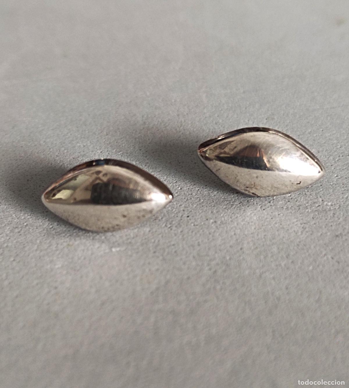 Joyeria: Pendientes de plata de ley, contrastada, cierre de presi&oacute;n. - Foto 1