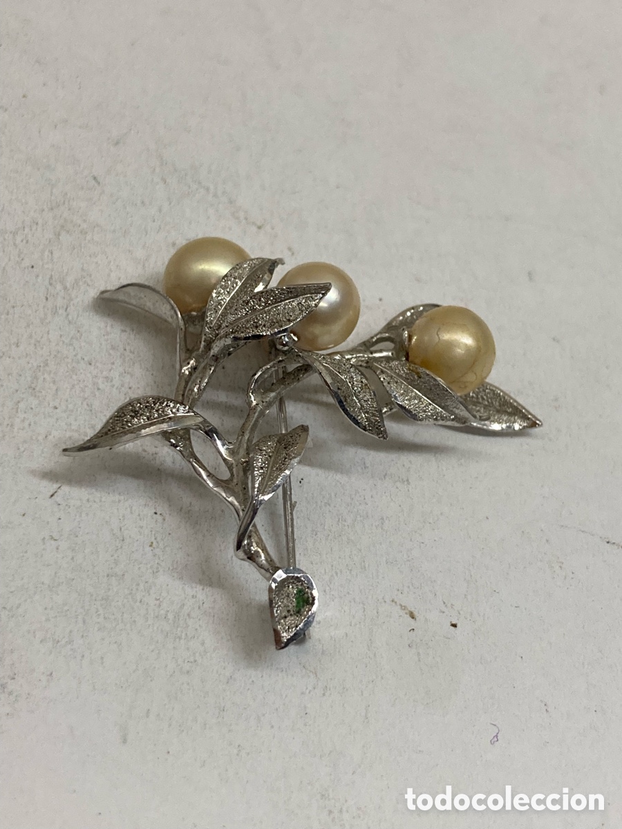 Joyeria: Broche de plata y perla /B343 - Foto 1