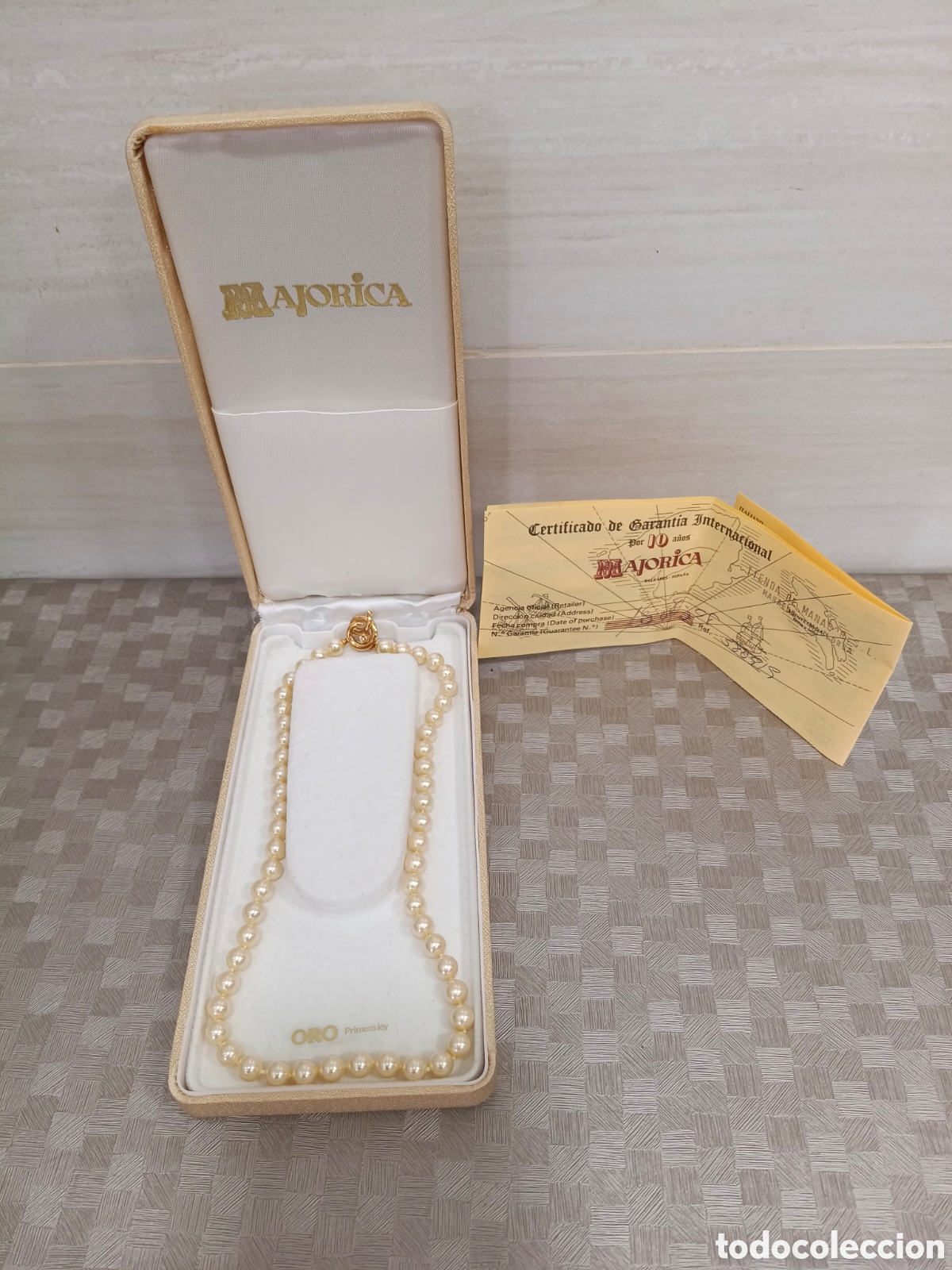 Joyeria: COLLAR PERLAS MAJORICA.BROCHE EN ORO PRIMERA LEY.GARANTIA Y CAJA ORIGINAL